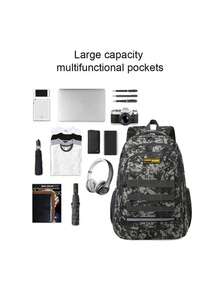 15.6 Inch Laptop Camouflage Tactical Backpack, Lightweight Bookbag, Large Capacity Travel Bag, Convenient Commuter Daypack, Multi-Function Backpack Suitable For Students, Business Travel, Tourism, Outdoor Sports, Holiday & Birthday Gifts - Multicolor - View 5