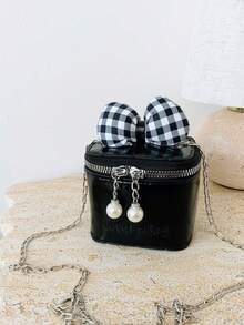 1pc This Stylish And Sweet Mini Bucket Bag With A Bow Is A Unique Design Suitable For Various Occasions. Versatile And Easy To Use, It'S Perfect For Outdoor Activities, Playtime, Commuting, And More, Making It A Perfect Gift For Teenagers. - Multicolor - View 14