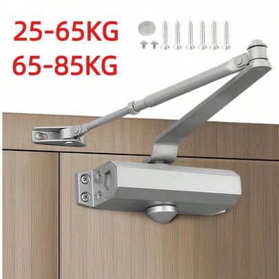 Automatic Door Closers For Iinterior Door Fire Doors Adjustable Speed Overhead Gate Spring Closer For 65-85KG Home Commercial Use