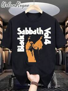 Camiseta para Hombre Casual y Moderna con Estampado de Black Sabbaths Vol 4 |     Ropa de Hombre con Estilo: Playeras Sudaderas y Camisas Cómodas |     Ideal para Uso Diario Trabajo y Salidas |     Fácil de combinar muestra tu estilo - Negro - Ver 6