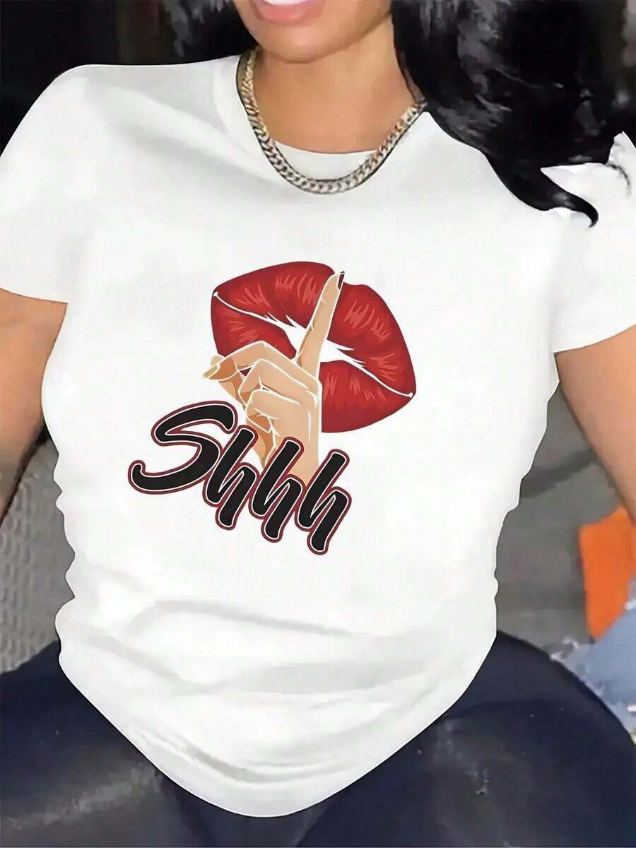 Modern And Minimalist Short-Sleeved T-Shirt For Women, Made Of Fiber, With A Fun Rubber Duck Design With A Rooster Tail, Casual Beach Or Party Wear, Lightweight And With Options Available For Everyday Casual Wear. - 白色 - 查看 1