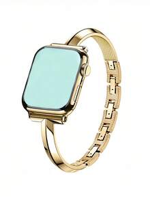 MAPUCE 1 pieza Correa de reloj de metal delgada y simple para mujer, ajustable y durable, correa minimalista de metal compatible con AppleWatch 38/40/41/42/44/45/46/49mm, adecuada para Apple Watch Series Ultra/SE/11/10/9/8/6/5/4/3/2/1, correa delgada en forma de T de metal de alta gama y de moda, adecuada para varias ocasiones (solo la correa) - 42/44/45/46/49 mm - Ver 11
