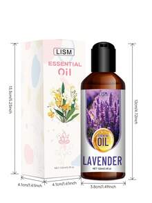 LISM 30ml/100ml 薰衣草精油，便攜精緻瓶裝，持久香氛，適用於臉部、頭髮與身體護理，擴香機、居家、車內與旅行，理想的節日禮物 - 薰衣草味道 - 查看 5