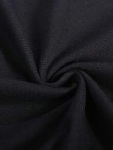 Nueva Camiseta de Moda para Mujer con Cuello Redondo, Estampado de Luna y Gato Negro con Combinaciones de Letras y Estrellas: Crea sin Esfuerzo un Look Dulce y Casual. Perfecto para el tiempo libre de verano. Desplazamientos Diarios. Salidas informales. ¡Y Vacaciones! Diseño versátil listo para el verano. - Negro - Ver 7