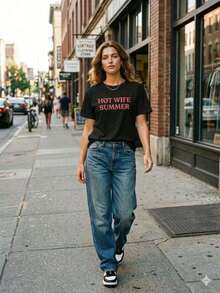 Women's Casual Short-Sleeve T-Shirt With Summer Slogan Print, Ideal For Summer Vacation, Women's Vacation-Themed Short-Sleeve Top, Humorous Casual Graphic Tee, Women's Holiday Outfits. - 黑色 - 查看 3