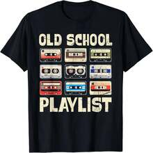 Great ! Retro Cassette Tape Game Playlist T-Shirts, Graphic Tees, Women's Clothing, Tops, Vintage T-Shirts, Shirts, Streetwear, Women's Apparel - 黑色 - 查看 2