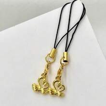 1/2 chiếc dây đeo điện thoại hình thiên nga vàng, quà tặng đôi, đa năng cho điện thoại thông minh, máy ảnh CCD, giá đỡ thẻ, móc khóa, mặt dây chuyền USB, phụ kiện thiết kế độc đáo. - Vàng - Xem 7