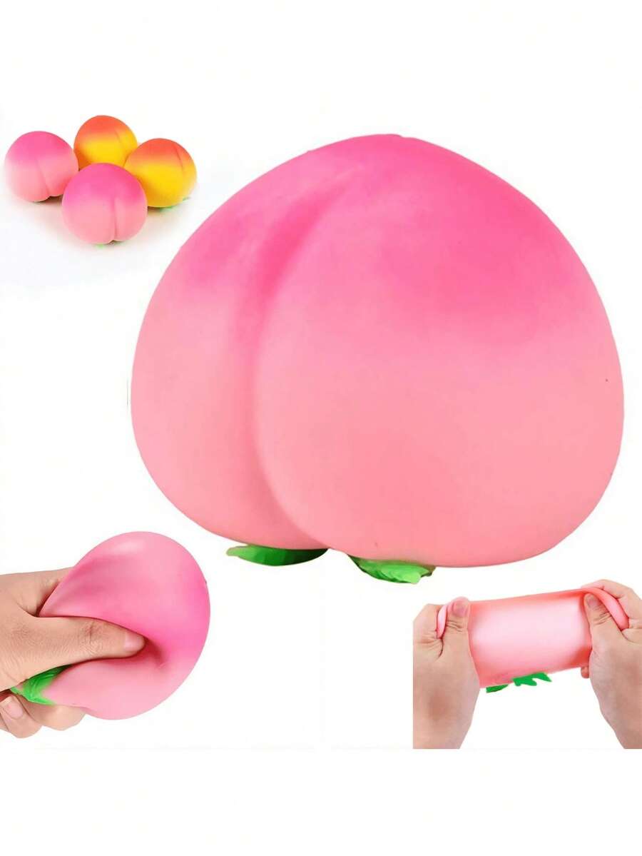 1pc Đồ chơi giảm căng thẳng hình quả đào - Một quả bóng bóp hình quả đào chân thực có thể bóp được. Đồ chơi giảm căng thẳng mềm và linh hoạt, hoàn hảo làm quà tặng giảm căng thẳng cho người lớn, đồ chơi giảm căng thẳng hàng ngày, đồ chơi cảm giác, đồ chơi bóp, đồ chơi đàn hồi để bàn và đồ chơi trò chơi tiệc. Thích hợp làm quà tặng hoặc quà tặng tiệc.