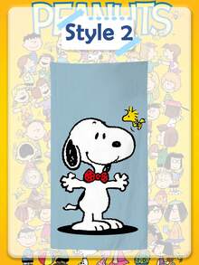 Khăn tắm biển Snoopy bán chạy nhất, chất liệu sợi siêu mịn, khăn tắm biển hoạt hình cho trẻ em, khăn thấm hút tốt cho mùa hè bên bờ biển. - hình chữ nhật - Xem 3