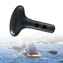 Techigher 2Pcs Kayak Canoe T Paddle Handle, T-Curved Ergo PVC Grip For SUP, Replacement Handle For Paddle, Convert Kayak Paddle Into Single Oar - Black - View 6
