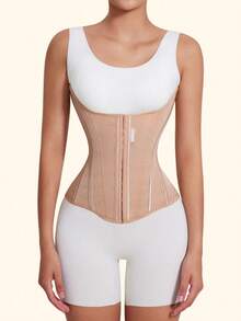 MISTHIN Modische Stahlbügel Rückenunterstützung Hüftformer für Damen, Taille Korsett Figur Formend Bodyshaperr - Champagnerfarben - Übersicht 15