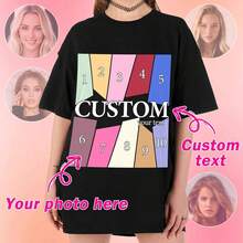 LucBuy Custom Pirate Rap T-Shirts, Oversized Sweatshirt With Custom Retro Face Text And Photos, Graphic Face Crew Neck Casual Drop Shoulder Hoodies Gifts - Style 9 - View 4
