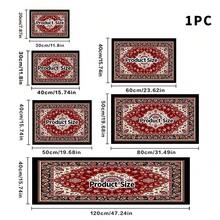 1pc Red Classic Persian Floral Pattern Dish Drying Mat, Absorbent Draining Pad Suitable For Dining Table And Cafe, Enhances Tableware Drying Effect And Desktop Aesthetics, Multipurpose Drainage Mat, Home Gift, Desktop Decor - XYLSD-373 - View 5