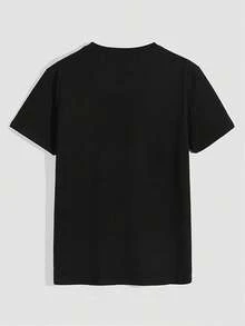 Camiseta de manga corta con cuello redondo y estampado gráfico "El Mejor Papá Oso del Mundo" para hombre, ideal para primavera, verano y otoño. - Negro - Ver 2