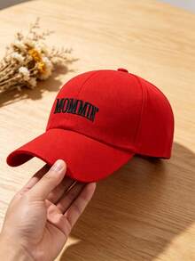 1顶“MOMMIN”可调节棒球帽，休闲防晒帽，适合春秋季旅行，时尚百搭，Y2K风格青年帽，夏季、海滩、度假、节日适用 - 彩色 - 查看 1
