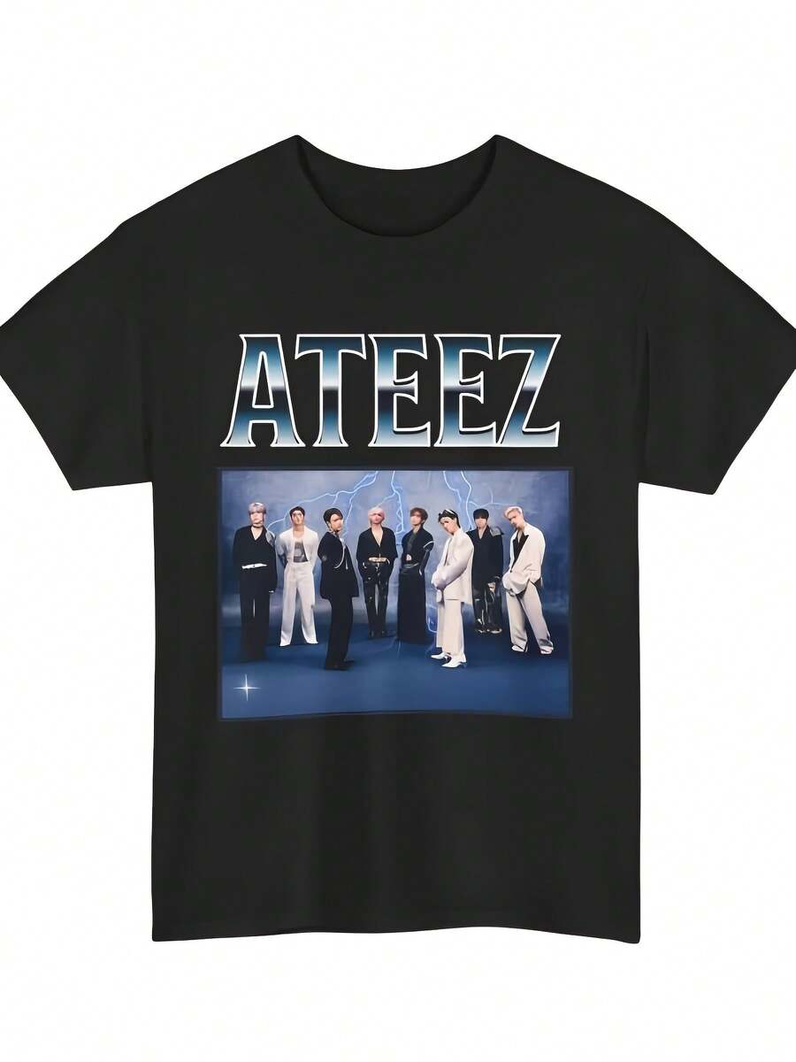 CamisetainformalyVersátil tanto para hombres como para mujeresATEEZBenQRetroTCamisa-KpopAtinyMercancíaUnisexo100%TCamisa, suave, un artículo imprescindible de la moda casual urbana, adecuado para todas las estaciones, versátil para cualquier época del año, asequible para el uso diario y un regalo perfecto para fans y amigos. -220G, Camisetas con diseños gráficos para niños pequeños adecuadas para el uso diario, Camisetas para hombre, Camisetas temáticas de primavera 2026, Camisetas de Pascua para bebés niñas, Ropa de verano - Negro - Ver 1