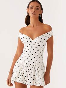 Women Bodycon Dresses Summer Off Shoulder Dress for Party Vacation - Beis - Ver 6
