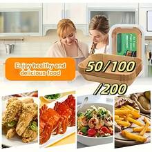 50/100/200 tờ giấy nướng hình chữ nhật dùng cho nồi chiên không dầu | Giấy nướng chống dính lót da cừu dùng cho nồi chiên không dầu kép, dùng một lần, chống dầu và chống thấm nước, lý tưởng cho Giáng sinh, Halloween, Lễ Phục sinh, dễ vệ sinh, món quà ngày lễ hoàn hảo. - Nhiều kiểu dáng và màu sắc - Xem 4