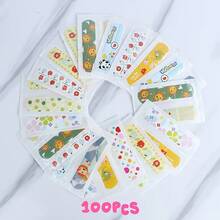 100pcs Cartoon Fun Foot Scrub Stickers, Multiple Use Scenarios, Foot Care & Travel Essential, Scrapbook Compatible, Animal & Fruit Patterns - 100 Items - View 6