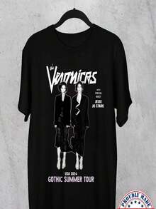 Veronicas Summer Tour T-Shirt, Gothic Style, Sizes S-5XL - Black - View 1