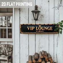 1pc Farmhouse Style VIP Inn Metal Sign With Crown - Vintage Wall Decor, Suitable For Bars, Pubs, Clubs, Hotels And Homes - Distressed Black Background, Glittering Gold Text, 2D Flat Printing - A - View 4