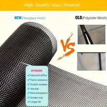 Garage Door Screen 1-Piece Magnetic Garage Door Curtain Adjustable Mosquito Net Size: 157 Inches * 78 Inches Classic Mesh Curtain With Full-Frame Hook-And-Loop Installation For Easy Setup. No Drilling Required. Home Insect Protection - Dust Control - UV Protection. Features LIAMST Hook-And-Loop Tape For Installation In Minutes-Convenient And Quick. Additional Pins Enhance Security And Durability. The Included 6 Magnetic Tape Tools Facilitate Vehicle Access While Preventing The Door Screen's Central Magnets From Being Attracted When Metal Garage Doors Automatically Close Or Open. LIAMST Utilizes Premium Anti-Oxidant Fiberglass Material. Magnetic Mesh Doors With Full-Frame Hook-And-Loop Tape Serve As A Replacement For Fixed Screens, Suitable For Front Doors, Back Doors, Indoor/Outdoor Use, Entrances, Patios, Balconies, Porches, Glass Surfaces, And More. - 黑色/200*400 - 查看 9