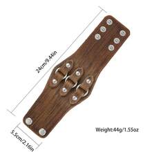 1pc Vintage Composite Design Men's Bracelet, Fashionable Daily Accessory, Gift For Men - Brown - View 2