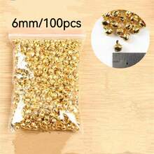 100pcs Decorative Bells, DIY Craft, Holiday Decor, Dog Collar Accessories, Phone Strap Accessories, Suitable For Halloween And Christmas - One-word Bell - View 14