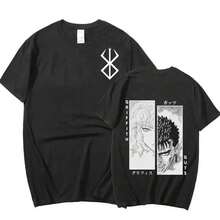New Arrival Men's Clothing Men's T-Shirt Graphic Print T-Shirts Men's T-Shirts Men's Clothing Anime Print - 黑色 - 查看 7