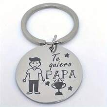 Stainless Steel Round Keychain, Can Hang Keys, Small Tools, Accessories, Multipurpose, Stainless Steel Material Resistant To Falling And Pressure, Round Disc Design Never Goes Out Of Style, Practical For Home, Travel, And Outdoor Use - Stainless Steel - View 6