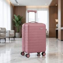 Hand Luggage Box, Trolley Box, Carry-On Luggage, 20-Inch Luggage Box, Mech-Anoid Style Luggage Box, ABS Material, Carry-On Bag, 360° Rotating Wheels, Silent Wheels, New Product Launch, Suitable For Students, Families, Schools, Business Travel And Outings. - Pink - View 7