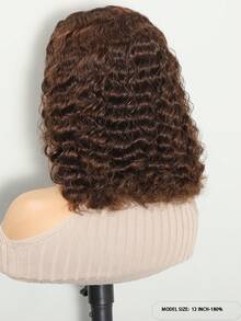 KARLAMI Deep Curly Wig Human Hair 13x4 Wear And Go Glueless Wigs Human Hair Pre Plucked Pre Cut Deep Wave Lace Front Closure Wigs For Women 180 Density Curly Wig Glueless Wear And Go Black 10 12 14 Inch Bob For K Pop, Daily Wear, Parties, Birthdays, Weddings - S4 - View 2
