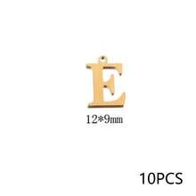 10Pcs 304 Stainless Steel 18K Gold Plated Letter Charms, Alphabet Initial Pendants For DIY Jewelry Making - Pendants - View 50