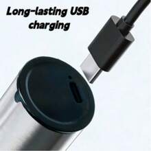 可充電式不鏽鋼電動奶泡器,配備 1200mAh 長效電池,家用廚房便攜式奶泡機 - 銀色 - 查看 7