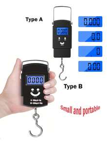 GOTURE 1pc Fishing Scale 110lb/50kg With Backlit LCD Screen Portable Electronic Balance Digital Fish Hook Hanging Scale(A/B Two Styles) - Black - View 4
