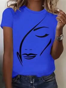 Camiseta Casual Estilosa Versátil con Estampado - Blanco - Ver 11