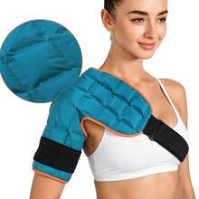 Hailicare Self-Absorbing Polymer Resin Multi-Grid Cold & Hot Compression Shoulder Protector Ice Pack, Reusable Cold/Hot Therapy Shoulder Support For Sports Recovery And Relaxation, Suitable For Winter And Summer - Dark Green - View 11