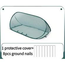 1pc Pop-Up Plant Cover Set(1 Protective Cover+8pcs Ground Nails), Insect& Bird Barrier Mesh For Vegetables Fruits Flowers, Outdoor Garden Protection - 1PC - View 8