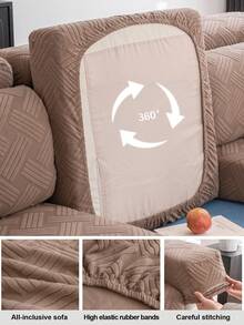 1 tấm bọc ghế sofa lưới xoay co giãn, bộ sản phẩm đa năng, bọc ghế sofa đa năng dùng được cả bốn mùa, chống mèo cào, thích hợp bảo vệ ghế sofa phòng khách hình chữ L và ghế sofa 1, 2, 3, 4 chỗ ngồi. - Bella - Nâu - Xem 9