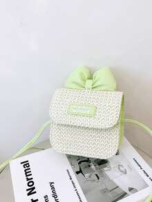 1pc This Stylish And Sweet Mini Square Bag With A Bow Is A Unique Design Suitable For Various Occasions. Versatile And Easy To Use, It'S Perfect For Outdoor Activities, Playtime, Commuting, And More, Making It A Perfect Gift For Teenagers. - Multicolor - View 11