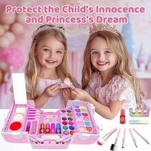 Children's Makeup Set, Washable Children's Makeup Set, Toddler Makeup Set With Makeup Box, 4-12 Years Old Girls Toy, Princess Toy Birthday Gift - Pink - View 9