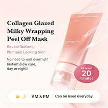 Medicub Collagen Milk Refreshing Wrap Mask And Collagen Brightening Essence ,Twist & Click - Radiance & Hydration With Niacinamide, Milk Protein Extract, Hydrolyzed Collagen - Illuminates & Firms Skin - Korean"Glass"  Skin Care - Collagen - Xem 5