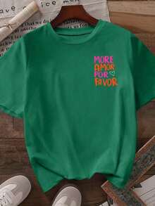 Camiseta de Mujer DrmWander, Camiseta de Manga Corta con Estampado Gráfico Estilo Casual Urbano, Bonita Camiseta de Verano, Camisetas Lindas para Mamá, Camiseta Personalizada, Camiseta Gráfica Personalizada, Camiseta de Mujer, Conjuntos de Ropa de Vacaciones, Conjuntos de Playa, Ropa de Verano para Mujer, Camisetas para Damas para el Verano, Tops de Mujer para el Verano, Atuendo para la Playa para Mujer, Camisetas para Damas para el Verano - Verde 5 - Ver 2