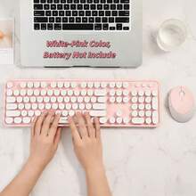 MOFII Sweet 2.4G Wireless Keyboard & Mouse Combo Plug And Play 10M Transmission Silent 104 Keys Multimedia Shortcuts 3 Speed DPI Mouse Compatible Windows Android For Office Home Use Batteries Not Included - View 15