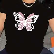 Printed T-Shirt For Men And Women - Black - View 1