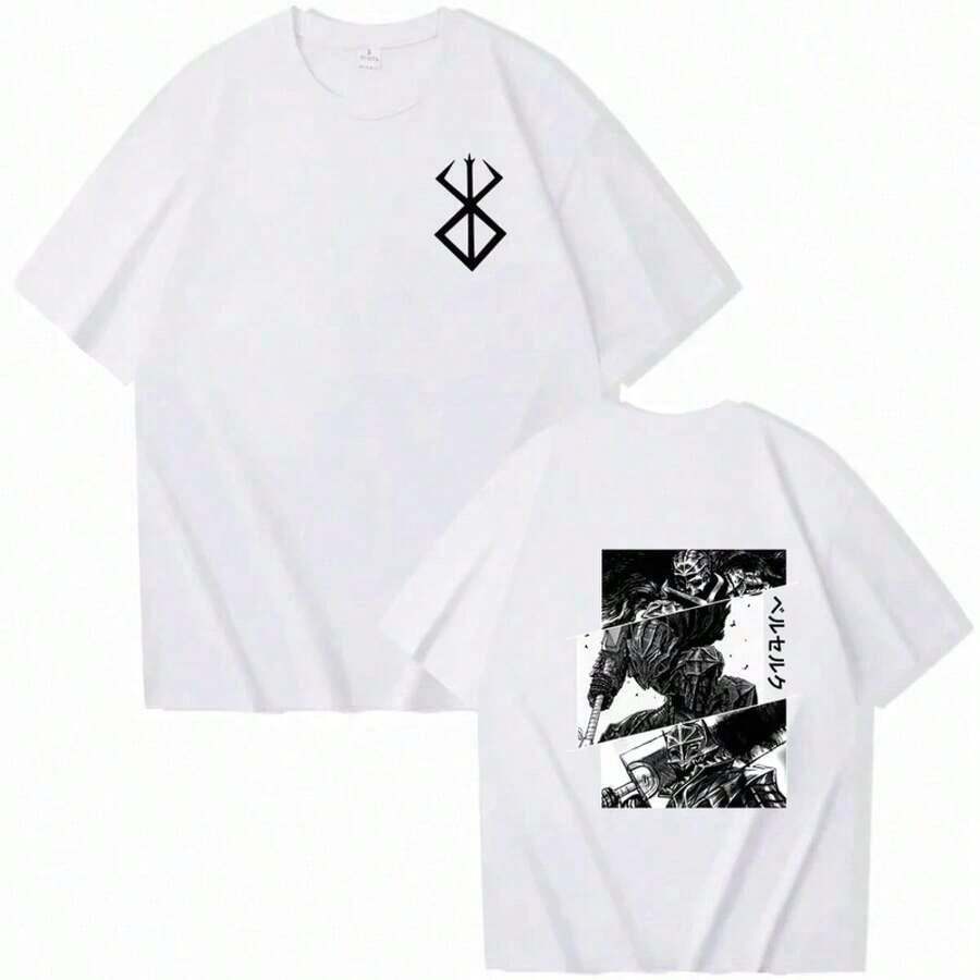 New Arrival Men's Clothing Men's T-Shirt Graphic Print T-Shirts Men's Clothing Anime Print - 白色 - 查看 1