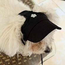 Pet Hat, Seasonal Dog Sun Hat With Five-Pointed Star Pattern, Owner's Baseball Cap With Ear Holes For Dogs And Cats - Hitam - View 6