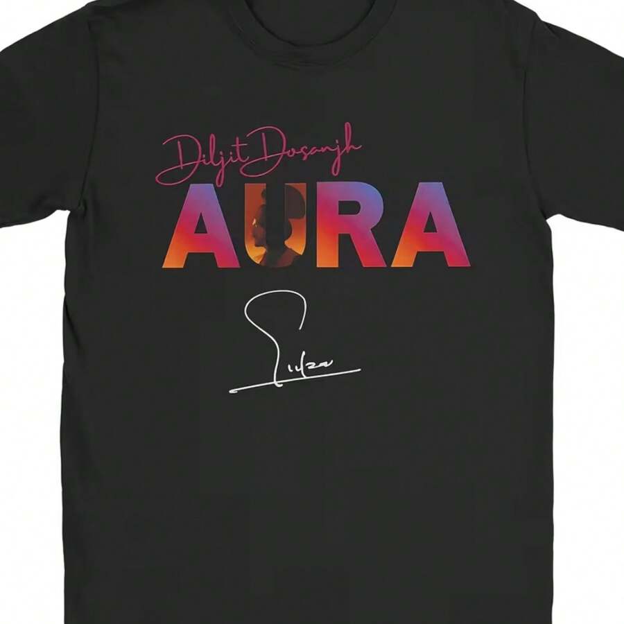 Camiseta impresa para hombres y mujeres - Negro - Ver 1