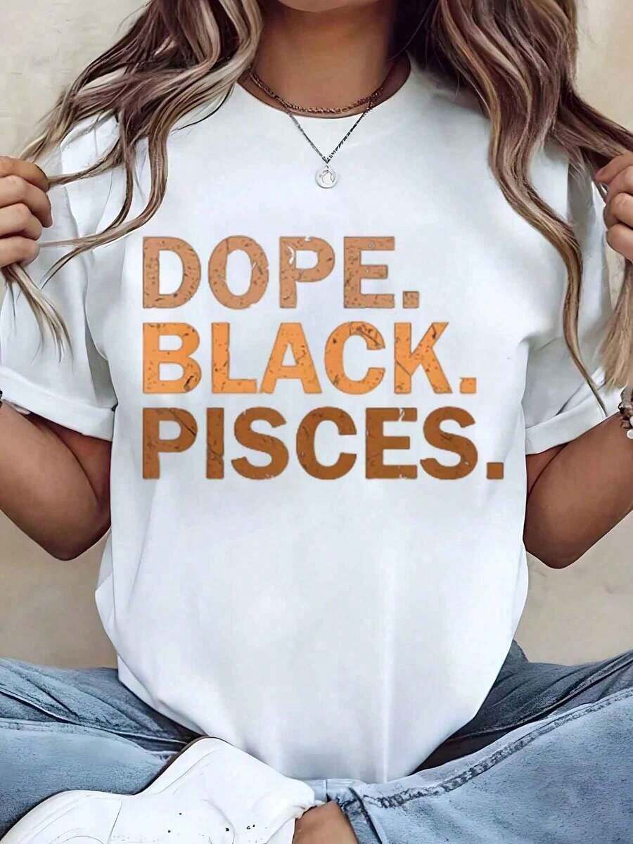 Camiseta de Mujer con Estampado, Cuello Redondo, Ropa Casual, Regalo, 220g, blusas para mujer - Blanco - Ver 1