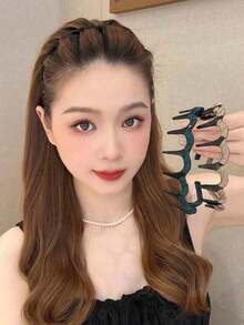 3pcs/2pcs/1 pieza Diademas onduladas de mujer, clips para el cabello antideslizantes, accesorios para el cabello, diademas dentadas, adecuadas para mujeres, decoración del cabello de damas, se pueden usar para lavar la cara, al aire libre, viajes, yoga, deportes y otras ocasiones, esencial para volver a la escuela, accesorios para el cabello, diadema de decoración del cabello de damas - Multicolor - Ver 10